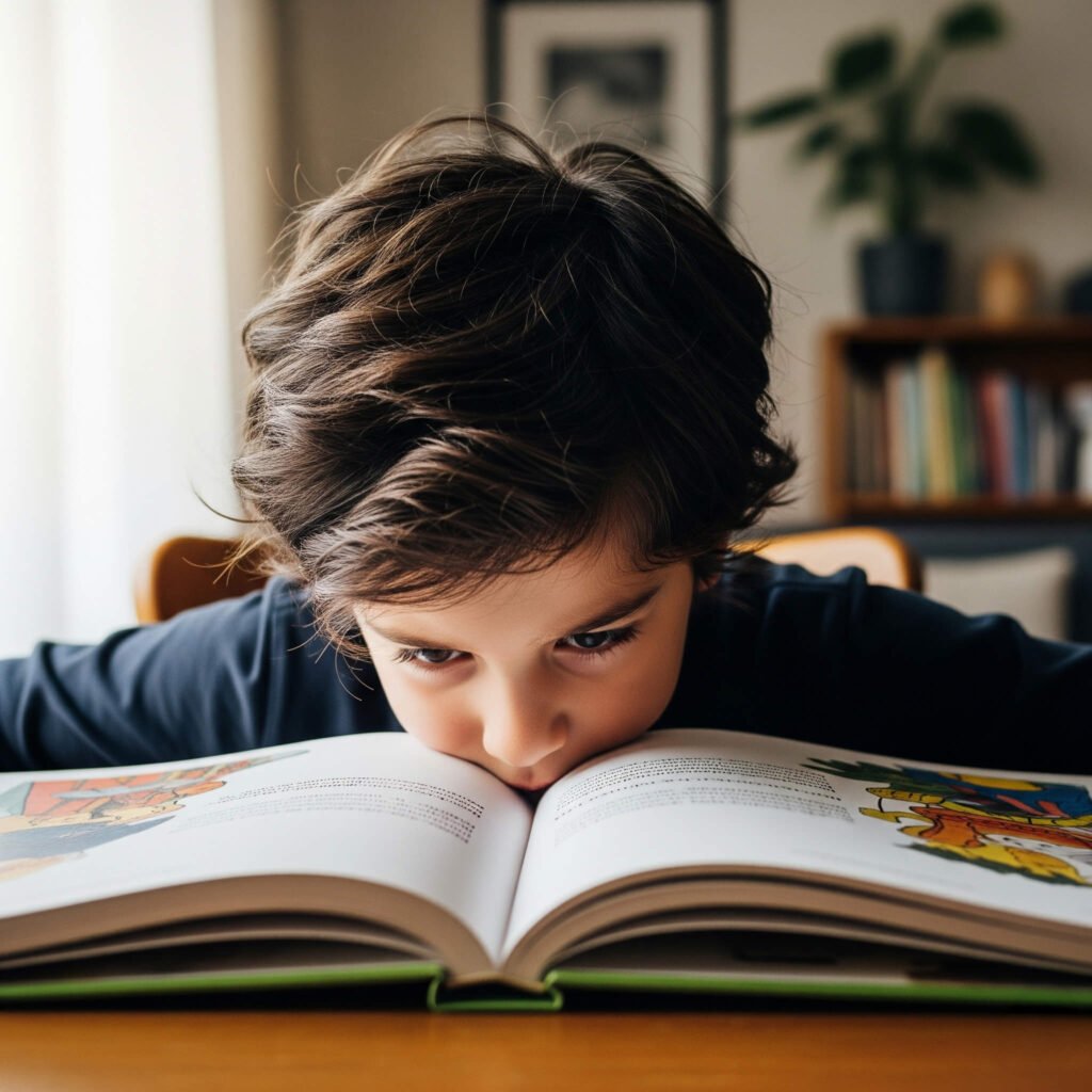 Criança em consulta oftalmológica, sinais de que pode precisar usar óculos.